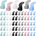 Fumete 300 Pcs Clothes Hanger Connector Hooks Extender Clips Heavy Duty Cascading Plastic Hanger Hooks Space Saver for Closet Space Saving Connection Coat Organizer(Fresh Colors)