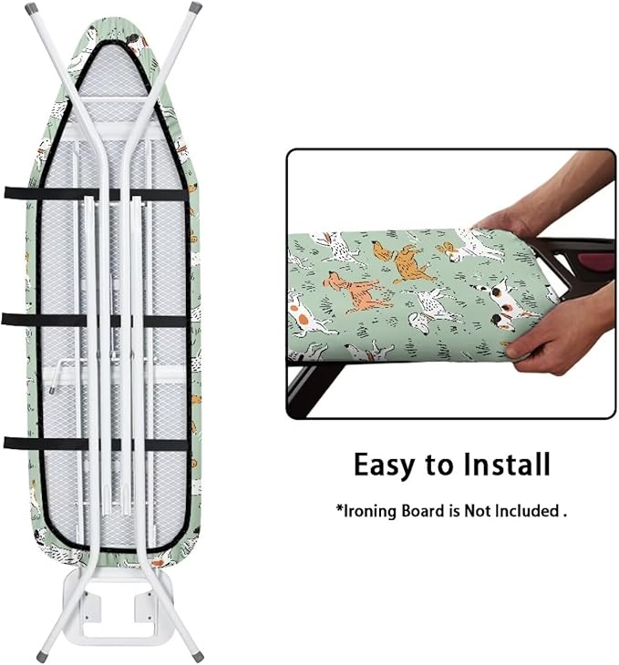 Ironing Board Cover,Ironing Mat,Dog Print Ironing Board Cover,Dog Ironing Board Cover,Tabletop Ironing Board Cover,Cute Dog Print Large