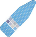 Ironing Board Cover and Pad Standard Size 15 x 54,3 Pairs of Hook and Loop Fastener Straps,Elastic Edges,Cotton Iron Board Cover with Scorch Resistant Thick Padding (Pattern D)