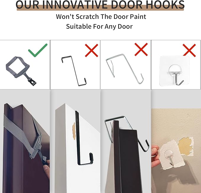 Ligereza Hanging Laundry Hamper Bag is Suitabled for Any Door,Large Capacity Hanging Laundry Basket Won't Scratch the Door Paint,Over the Door Laundry Hamper with Big Metal Rim Opening