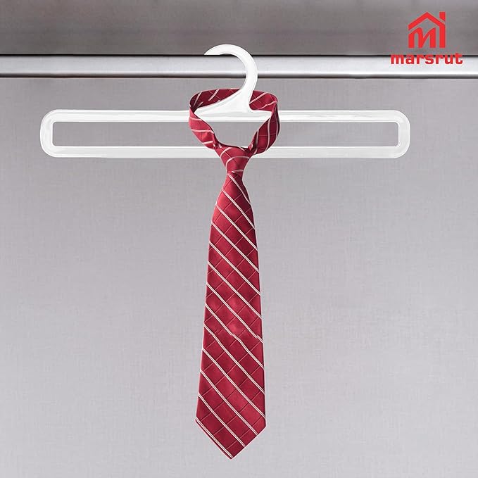 50 Packs Tea Towel Display Hanger, 10.7" Long Multifunctional Plastic Hangers Storage Racks for Hanging Storing Legging Sock Scarf Clothes Retail Wardrobe Ties Shawls Rings Belts Scarves - White