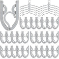 Sieral 40 Pcs Foldable Travel Hangers Plastic Portable Folding Clothes Hangers Cruise Ship Essentials for Travel Cruises Suitcase Dormitory School Hotel Women Laundry Coat Bag Drying (Gray)