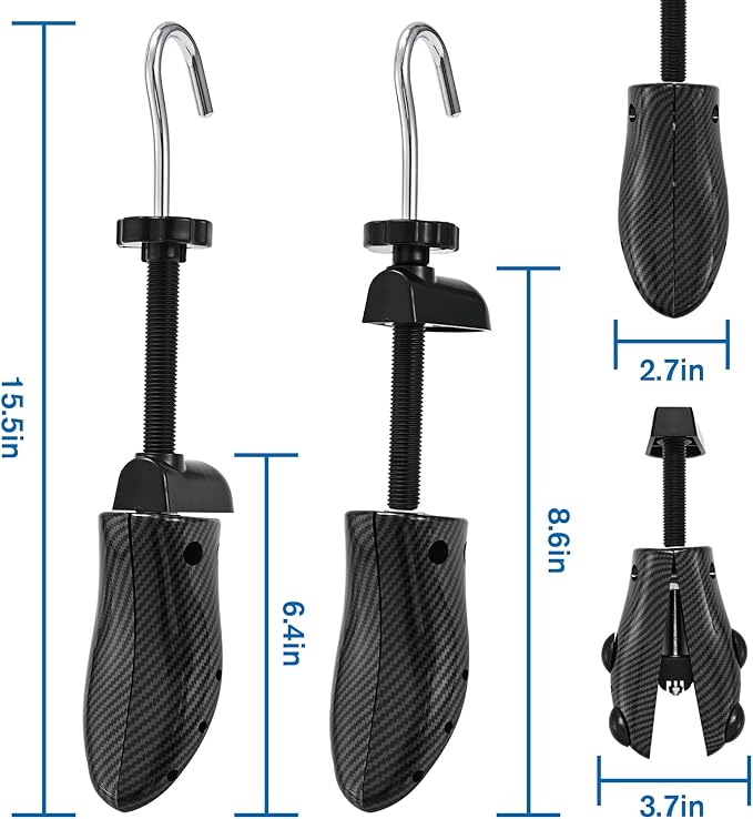 eachway Shoe Stretcher Shoe Widener Adjustable Width Length Wide Feet Shoe for Men Women (M for M's Us6.5-10; Wm's Us10-13.5) Black