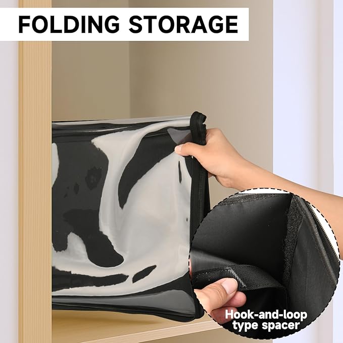 Clothes Hanger Organizer Holder, Rigid Hanger Storage Containers with Transparent Lid, Large Hanger Triangle Storage Bag, Waterproof Clothes Hanger Caddy Organizer Stacker to Keep Hangers Separate
