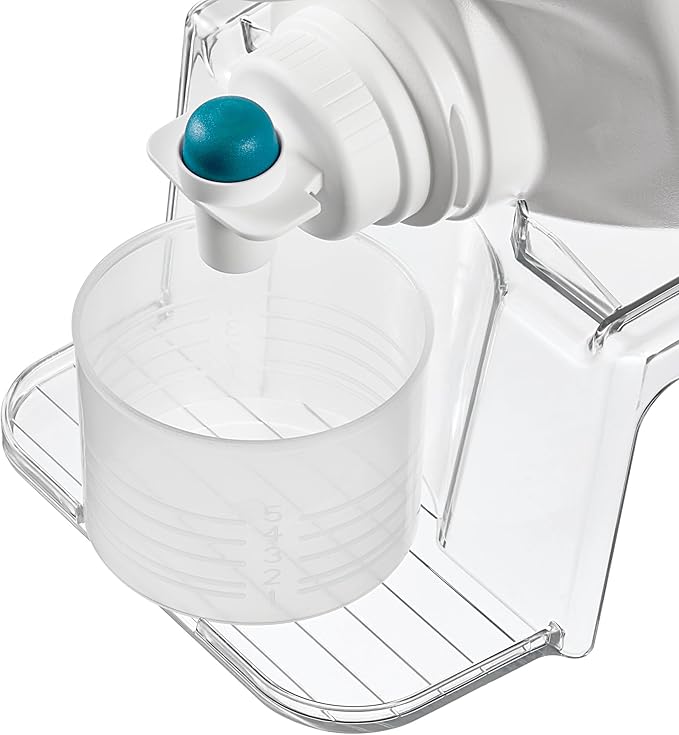 iDesign Laundry Detergent Holder, Liquid Detergent Stand for Laundry Room Organization, Clear, 3-Pack