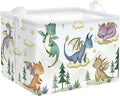 Dinosaur Laundry Hamper Large Storage Basket Cartoon Dino Collapsible Parents Organizer Kids Toy Clothes Bins for Bedroom, Bathroom, Tree, 36L