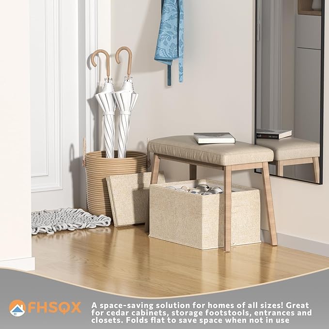 FHSQX 2 Pack Shoe Organizer for Closet,Foldable Shoe Organizer,Fits up to 24 Pairs,Storage Containers With Bottom Support for Shoes | Foldable, Fits up to 24 Pairs, With Bottom Support, for Shoes