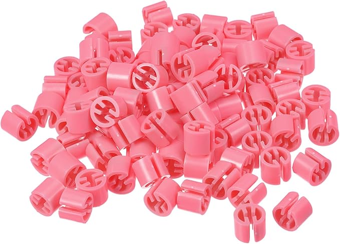 MECCANIXITY Clothes Hanger Marker Blank Fit 3.5mm Rod for Garment Color Coding Light Pink Count 300