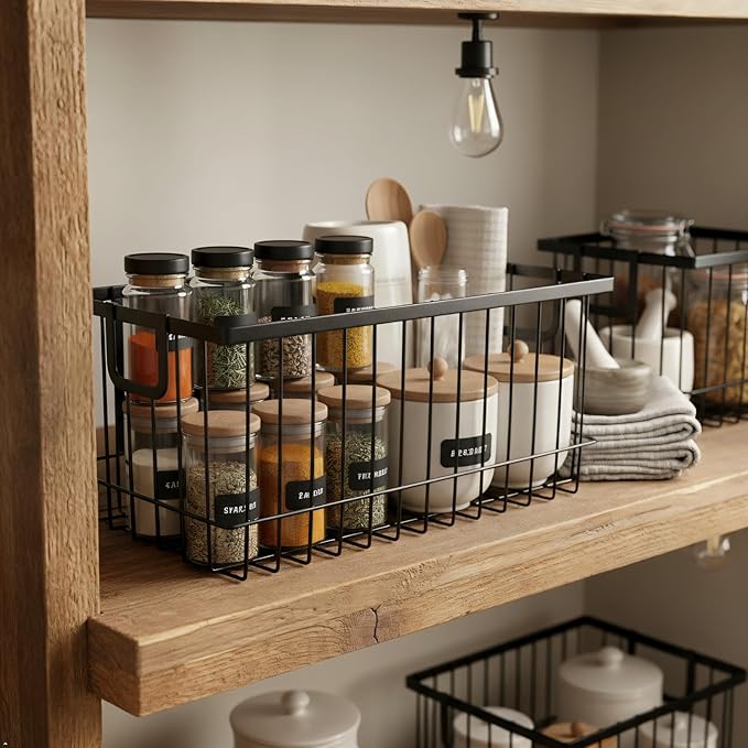Magnetic Fridge Organizer Basket - 11lb Capacity, Tool-Free Setup, Removable Storage for Spices/Foil/Wrap | Kitchen/Office/Locker