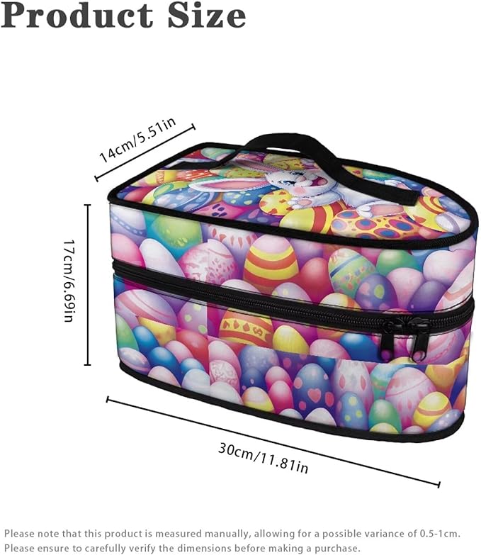 Bunny Iron Storage Bag with Zipper Handle Easter Egg Iron Storage Case Universal for Most Iron