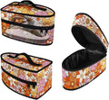Hippie Flower Iron Storage Bag Fits for Accessories Travel Irons, Lightweight Colorful Clothes Iron Storage Case with Smooth Zipper