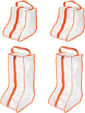 Patikil Boots Storage Bags, 4 Pack Waterproof Tall/Short Boot Carry Organizer Protector for Travel Daily Use, Orange