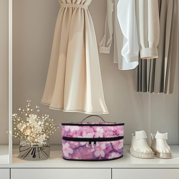 Cherry Blossoms Axolotl Iron Portable Storage Bags for Travel for Travel Iron Mini Dry Iron and Accessories with Handle and Smooth Zipper for Most Irons