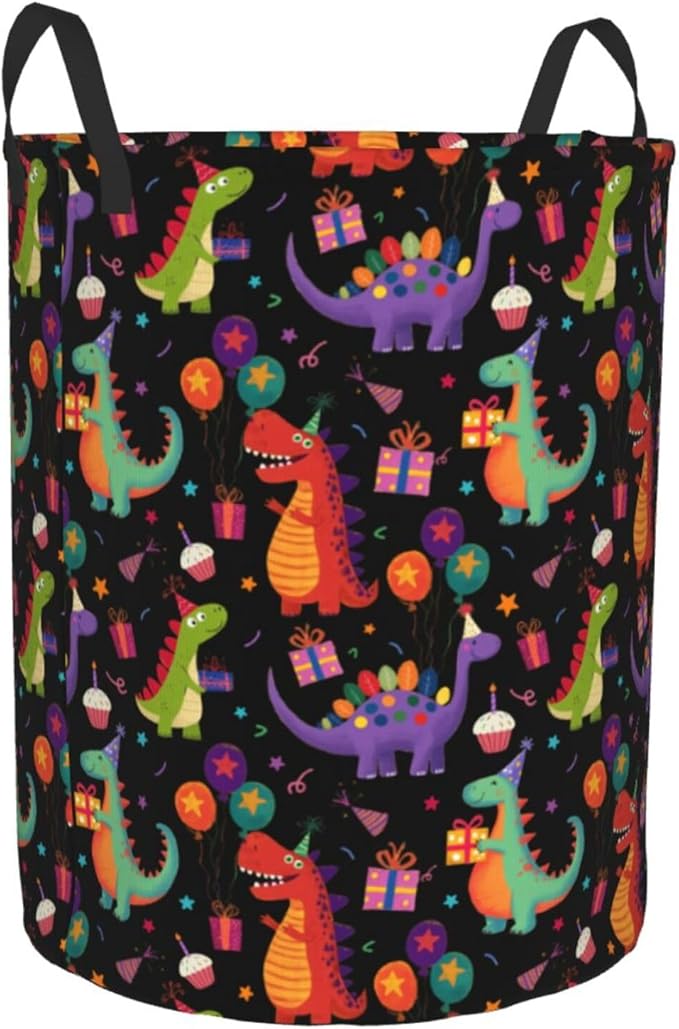 Dinosaurs Laundry Basket Storage Bin Foldable Laundry Hamper Clothes Storage Bucket Organizer 19.6x15.7 Inch For Laundry Room/Bedroom/Bathroom