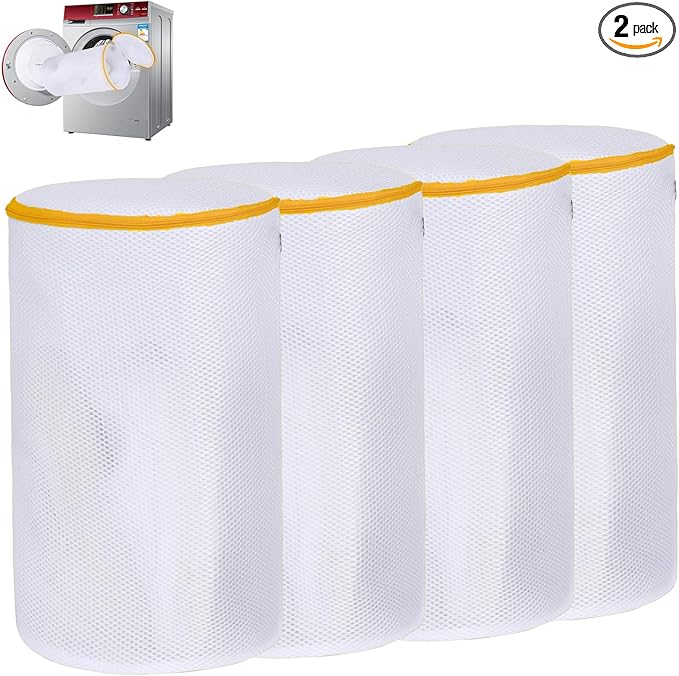Shoe Washing Machine Bag, Laundry Shoe Bag for Washer and Dryer, White Sandwish Mesh, 2L(8x15in)