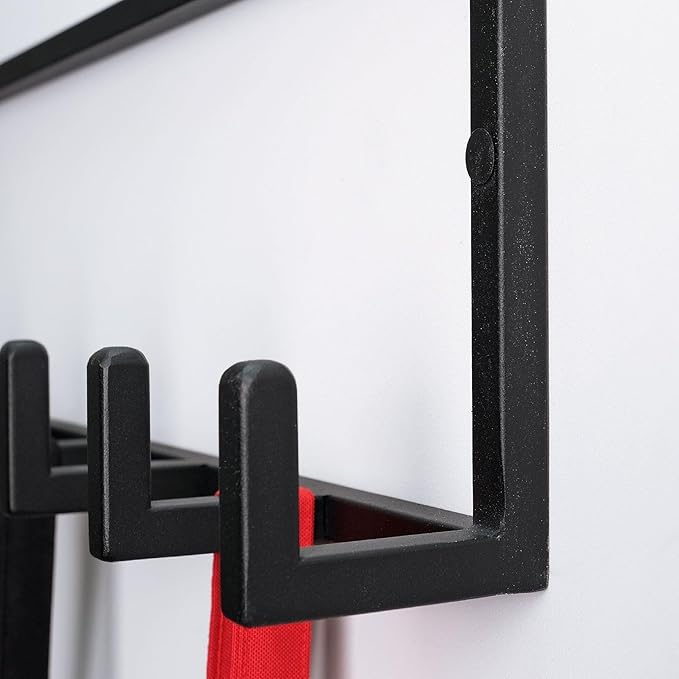 DEKADRON Metal Coat Rack Wall Mounted – Multi-Hook Hanging Rack for Coats, Bags & Hats – Easy Install, Rust-Resistant, Indoor & Outdoor Use (10 Hook (Large Size): 100cm(W) x 22cm(H) x 8cm(D))