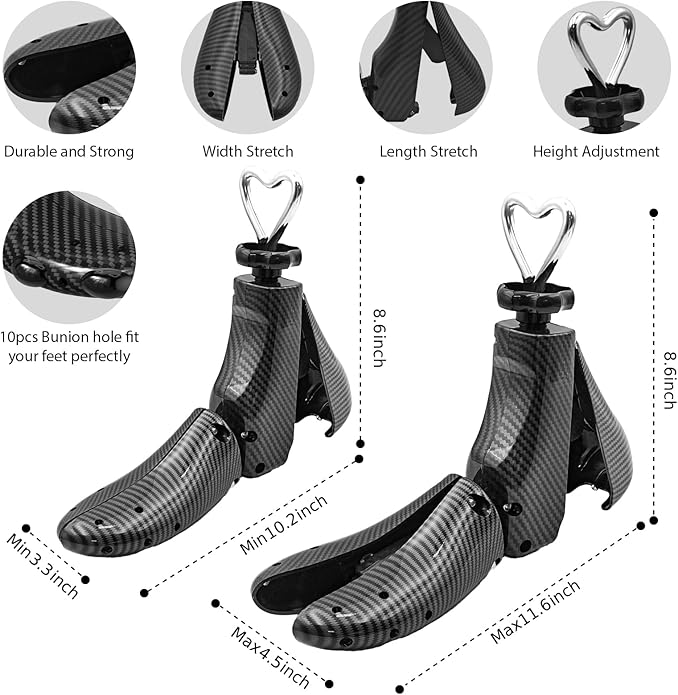 JJDPARTS Shoe Stretcher Women Men, Boot Stretcher Women, Adjustable Unisex Shoe Boot Stretcher Wide Feet