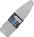 Ironing Board Cover and Pad, Standard Size 15x54, Thick Padding, Elastic Edge, Silicone Coated, Resist Scorching, Adjustable Fastener, Heavy Duty Padded Iron Board Covers (Grey)