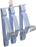 Clothes Hanger Organizer Stacker Storage Holder Rack for Closet and Laundry Room Tidier, Wall Mount, Adhesive or Drilling Installation, Stainless Steel