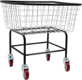 YIYIBYUS Commercial Laundry Rolling Cart, 110 LBS Load Capacity Hamper Organizer, Industrial Heavy Duty Laundry Basket with 4 Nylon Universal Wheels, Silver