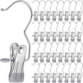 Yinder 150 Pcs Boot Hangers Clips Laundry Hooks Hanging Stainless Steel Clothes Pins Portable Clip Hangers for Closet Travel Socks Pants Handbags Hats Towels (Gray)