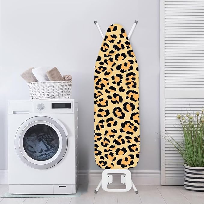 SEANATIVE Leopard Print Ironing Board Cover Dustproof Ironing Board Cloth Cover Large Fits Most Standard Sizes, Durable Thick Covers with Elastic Edge