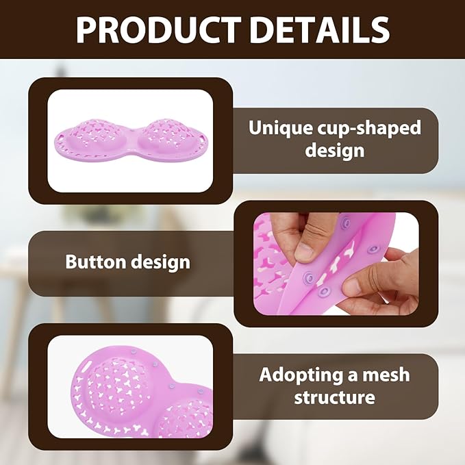 Bra Washing Bags for Laundry - Silicone Bra Laundry Bag, Lingerie Bags for Washing Delicates, Protective Anti Deformation Lingerie Kit Compatible Mesh Underwear Laundry Bag for Washing Machine