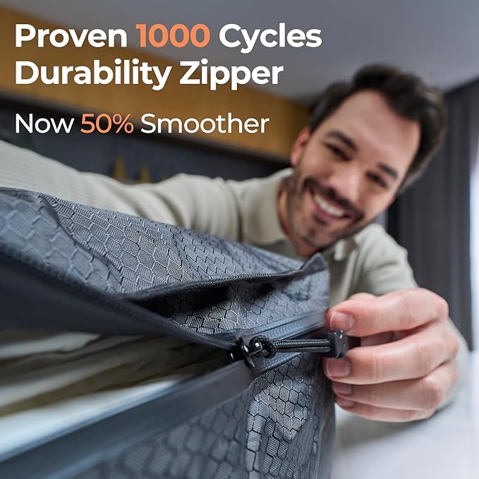 Apex Series Vacuum Bags for Travel Luggage, 180° Open, Reusable Compression Bags for travel Pack, Vacuum Seal Packing Cube for Cloth (1Large+Pump)