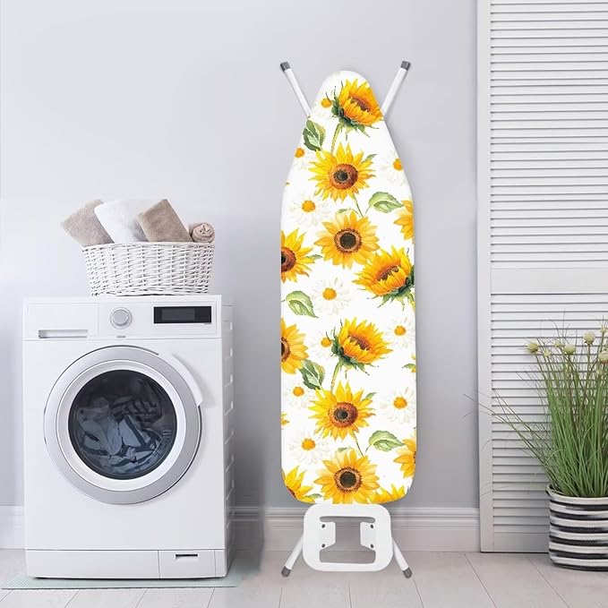 Sunflower Iron Pad Covers Standard Boards Stain & Scorch Resistant Soft Fabric Iron Board Replacement Cover for 15" x 54" Ironing Board Thanksgiving Decor