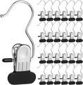 Clothes Pins 25-Pack Laundry Hook Hangers Clothes Hanger Clips for Closet Organizer Socks Towels Clips Heavy Duty Clothespins Bulk Clothes Hanger Clips for Wardrobe Travel Pants Socks Handbag