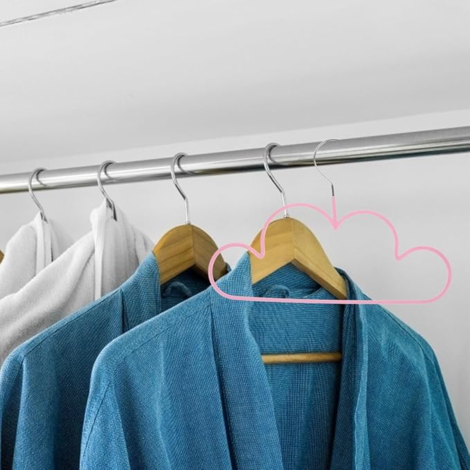 Heavy Duty Non-Slip Metal Clothes Hangers 10-Pack Cloud Shape Kids Hangers Space Saving Closet Organizer for Wet and Dry Clothes