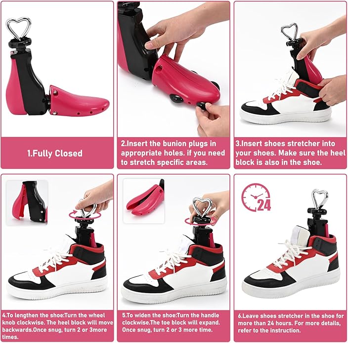 JJDPARTS Shoe Stretcher Women Men, Boot Stretcher Women, Adjustable Unisex Shoe Boot Stretcher Wide Feet