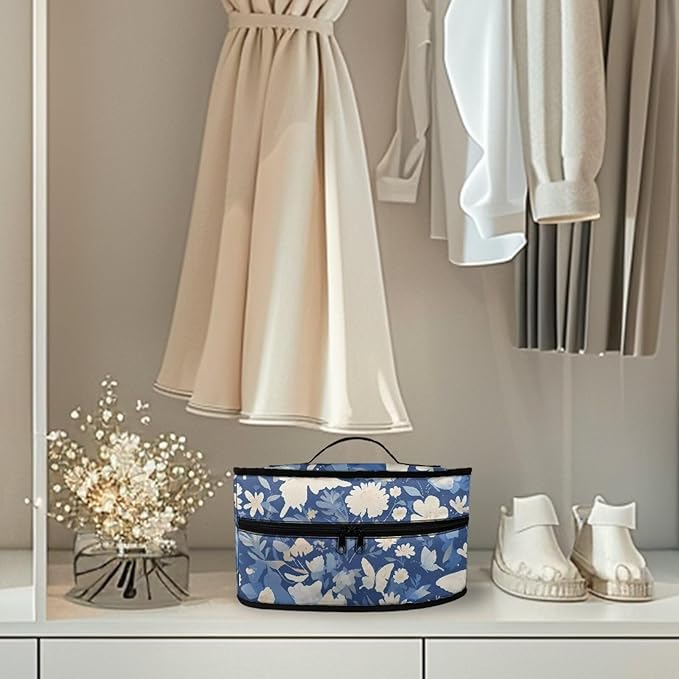 Butterfly Flower Leaves Iron Portable Storage Bag for Travel Full Size Iron Tote Bag Compatible with Mini Project Steam Irons Portable Iron Protective Cover
