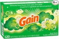 Gain dryer sheets Plus Wrinkle Release, Original Scent, Fights static with a touch of scent, laundry sheets,120 Count (Pack of 6)