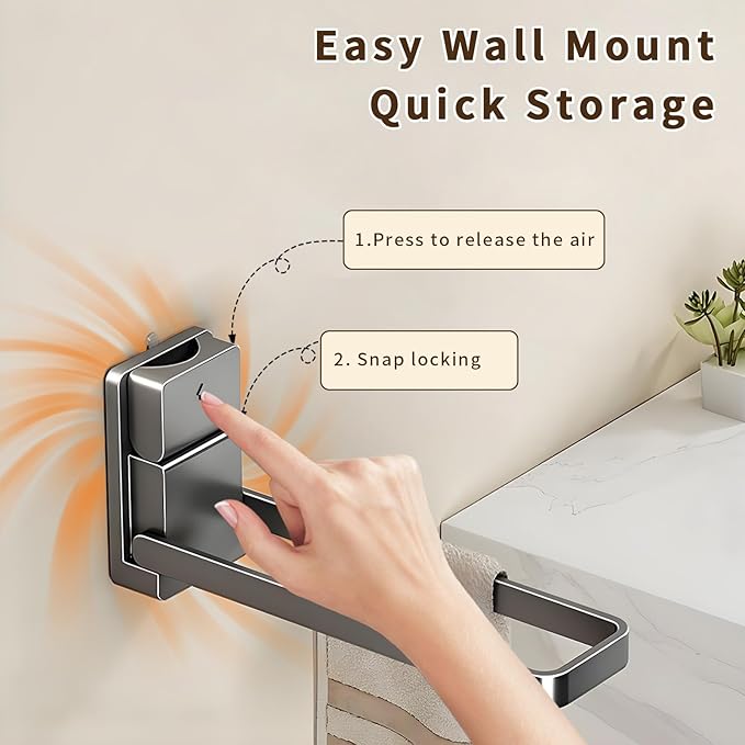 Foldable Hanger Organizer Suction Cup, Hangers Storage — Large-Capacity No-Drill Wall Mount Clothes & Accessory Holder, not Include Hangers, 2pc