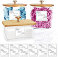 3 Pack Laundry Room Organization Storage Containers Acrylic Jars and Dryer Sheet Holder with Lids and Labels for Laundry Detergent Laundry Pods Containers Dry Sheet Organizing