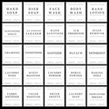 TESWEY 30PCS Waterproof Labels for Bottles, Minimalist Bathroom and Laundry Room Labels Set, Self-Adhesive Labels Stickers for Soap Dispenser and Laundry Jars, Hand Soap Shampoo Conditioner Label