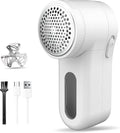 Fabric Shaver, Lint Remover Rechargeable, Electric Portable Sweater Defuzzer Digital LED Display to Remove Pilling for Clothes, Furniture, Sweater, (White with one Shaver Blades)