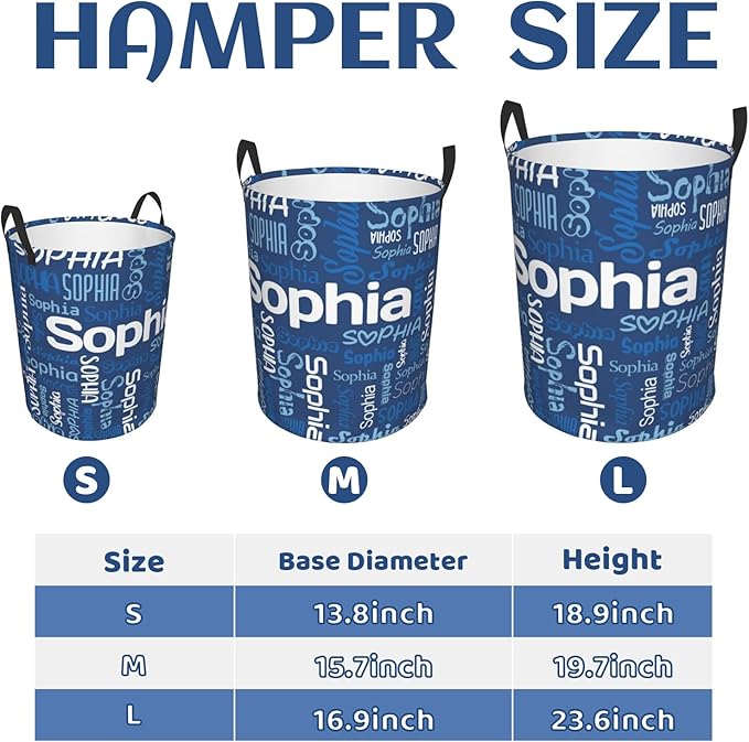 Personalized Laundry Hamper with name, Customized Name Laundry Basket, Custom Laundry Hamper with Name, Customization Name laundry Basket with Handles Gifts for Men Women