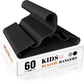 HOUSE DAY Premium Baby Hangers 60 Pack, 11 Inch Kids Plastic Hanger Black, Slim Childrens Hangers for Infant, Toddler, Child Clothes, Durable Baby Clothes Hanger for Closet