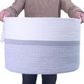 Cotton Rope Storage Bin,Natural Handmade Woven Hamper for Living Room,Blanket Basket for Clothes, Pillows, Towels (gary, 100L)