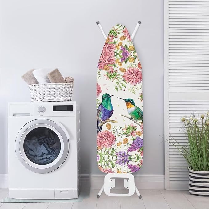 Flashideas Hummingbird Print Ironing Board Cover Durable Thick Table Top Ironing Board Cover Ventilate Iron Board Cover and Pad Ironing Accessories 54x15 inches