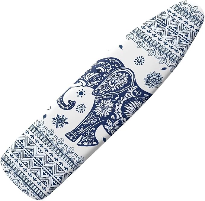 SEANATIVE Boho Elephant Ironing Board Cover and Pad Decor Extra Thick Covers with Elastic Edge, Stain Resistant and Durable Scorch