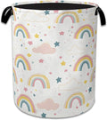 Rainbow Star Cloud Laundry Basket Collapsible Laundry Hamper, Oxford Cloth Storage Bin for Room/Bathroom/Bedroom/Dormitories 16" X 20.8"