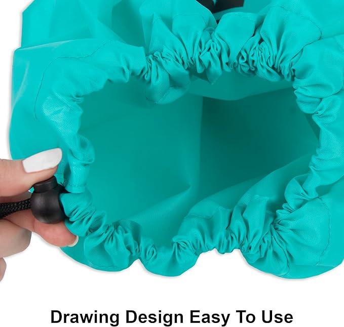 Washable Drawstring Laundry Bags 2 Pack Extra Large Heavy Duty College Dorm Dirty Laundry Clothes Travel Bag and Gym Clothes Bag for Guys and Girls (Turquoise)
