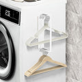 Magnetic Hanger Holder for Laundry Room, Space-Saving Hanger Organizer for Washing Machine Dryer, Holding up to 40 Velvet Wire Plastic Hangers (1, White)