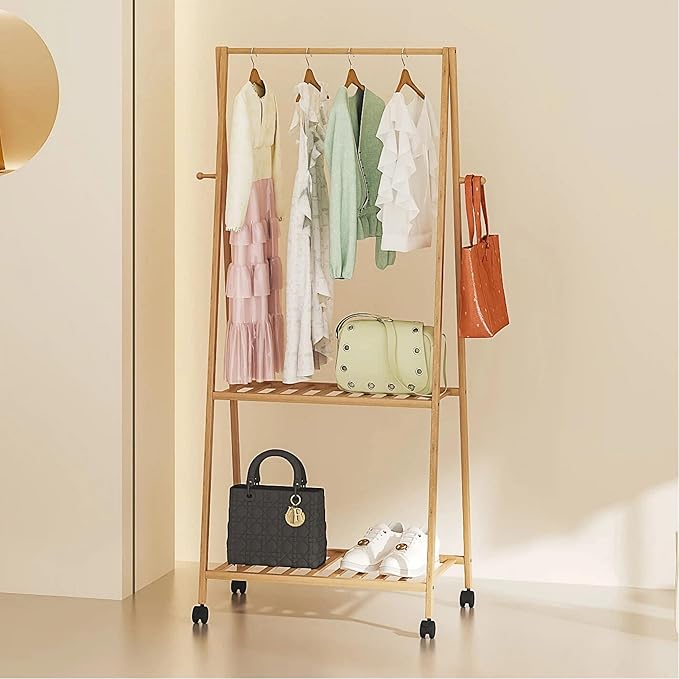 VECELO Coat Rack Freestanding, Entryway Hanger Stand, Umbrella Holder