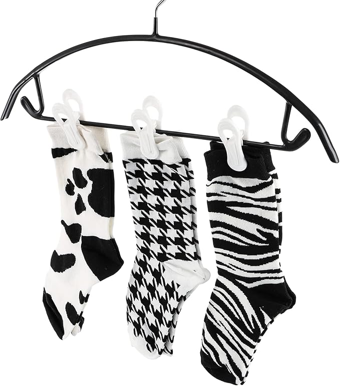 Yopay 50 Pack Hanger Clips for Hangers, Multi-Purpose Plastic Hanger, Easily Clip on Clothing Pants, Strong Pinch Finger Clips for Home, Office, Travel, White