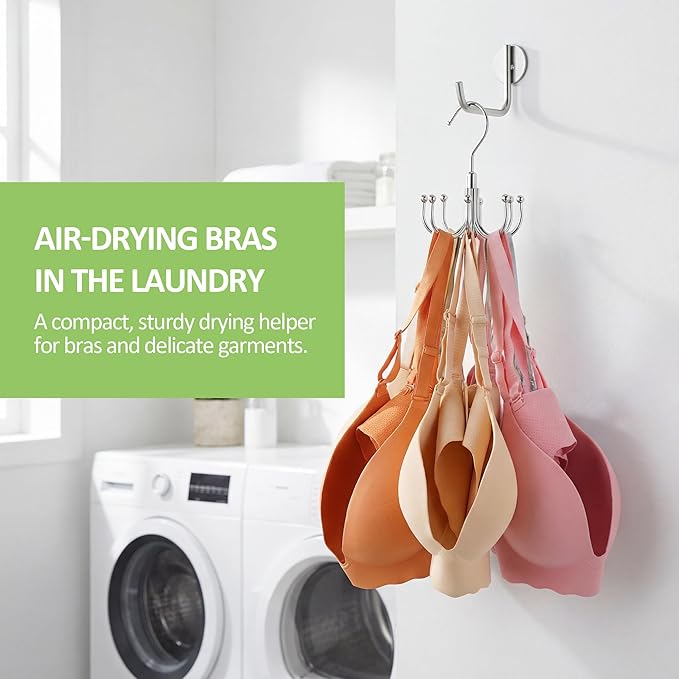 Tank Top Hanger, Rotatable Bra Hanger for Closet, Max 24 Capacity Metal Tank Top Holder Storage Space Saving Sport Bra Organizer, Silver