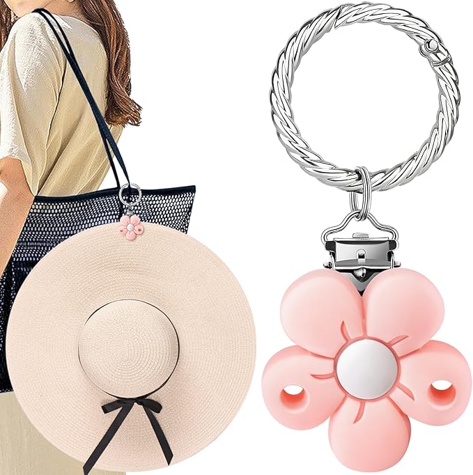 Hat Clip - Hat Holder for Travel on Bag - Silicone Hands Free Hat Clip for Purse Luggage - Protect Hat from Falling
